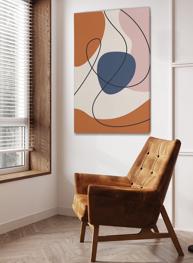 LOWHA Framed Canvas Wall Art Stretched Over Wooden Frame with Abstract Painting  - Image 2
