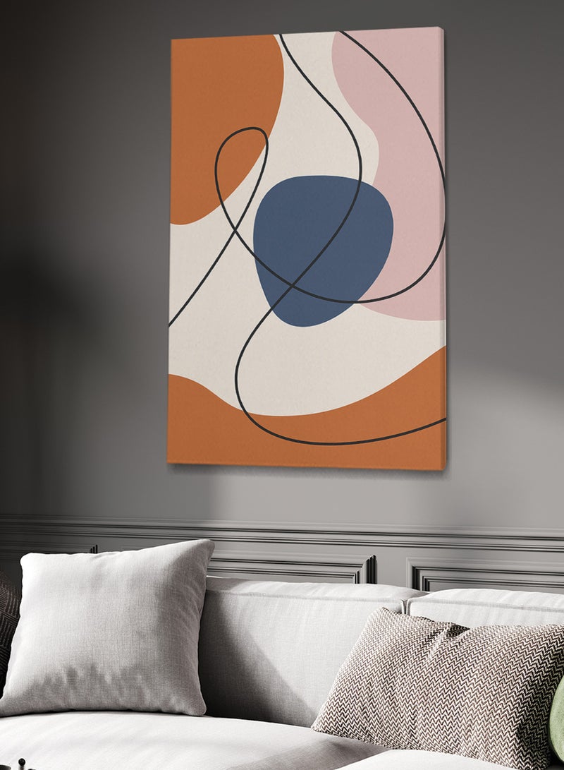LOWHA Framed Canvas Wall Art Stretched Over Wooden Frame with Abstract Painting  - Image 3