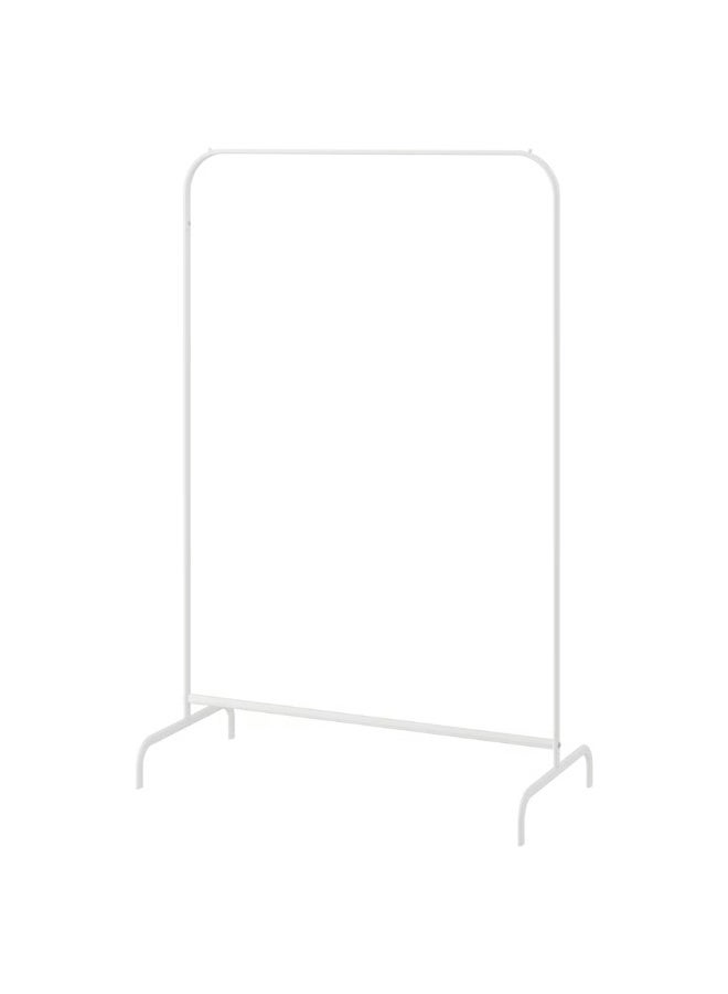 Ikea Simple Trending Standard Clothes Clothing Garment Rack, Portable Wardrobe Rack, Steel Garment Rack Sturdy Coat Rack for Bedroom Laundry Living Room - White - Image 2
