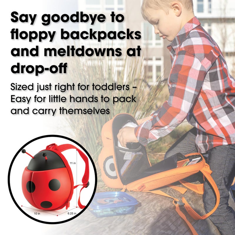 KIDDIETOTES Ladybug Backpack for Toddlers, Children, Perfect for Daycare, Preschool, Kindergarten, Elementary School - Image 4