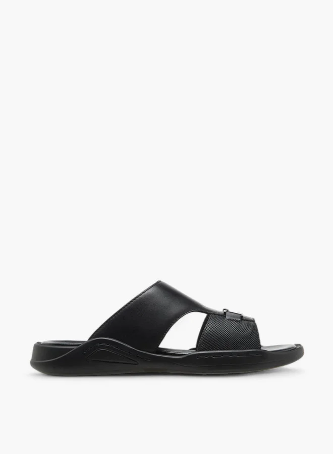 DUCHINI Men's Solid Slip-On Sandals