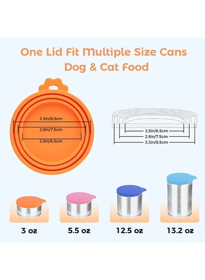 مجموعة وعاء قطط أزرق 3 قطع مع حامل ملعقة غطاء مغذي من الفولاذ المقاوم للصدأ - Image 5