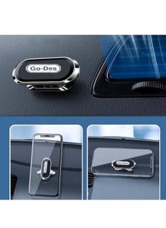 GO-DES Magnetic Car Phone Holder Go-Des Premium Quality  360 Degree Rotating Car Bracket GD-HD 708 For All Mobile Devices Black Gray  - Image 1