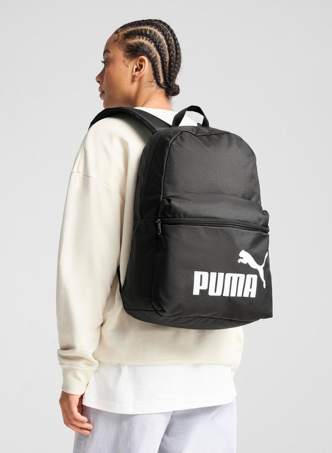PUMA Logo Printed Backpack with zipper - Image 4