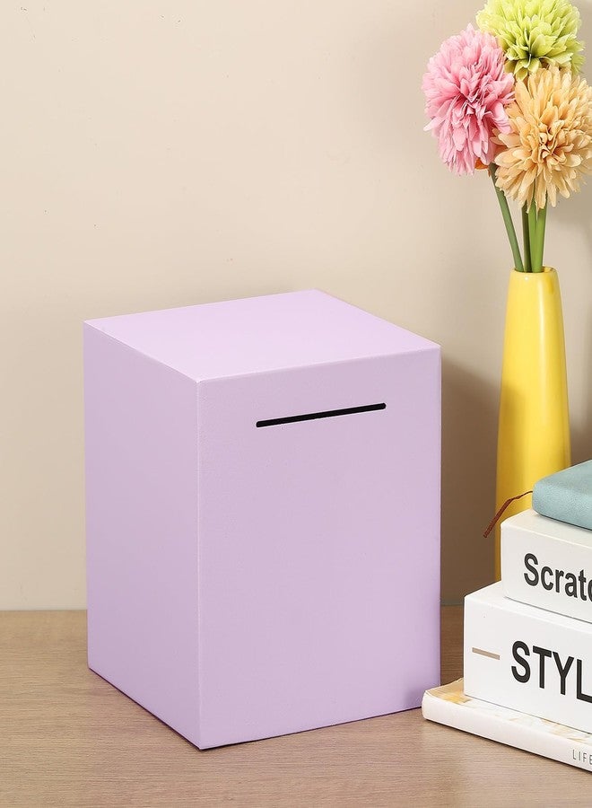 PATIKIL Piggy Bank for Adults, Purple Metal Unbreakable Piggy Bank Must Break to Open Cash Box to Help Budget Money Coin Saving Box for Cash Coins Checks, 7.87 Inch - Image 5