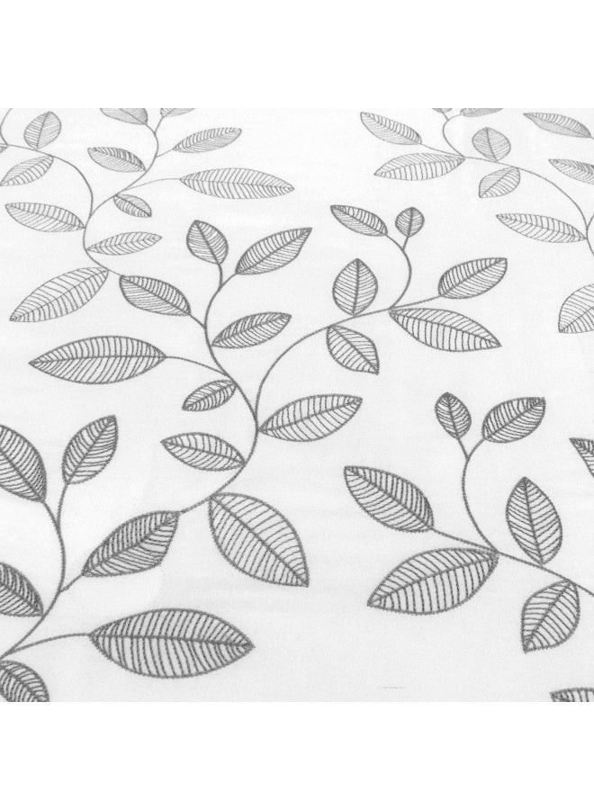 Ferrucci White Silver Embroidered Single Duvet Cover Set, 4 Pieces - Image 4