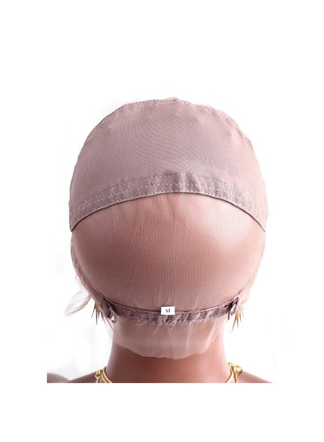 Bella Hair Full Lace Wig Cap with Adjustable Straps for Making Wigs, Medium Brown Swiss Lace with Stretch Panel at Crown (Medium Size Cap) - Image 5