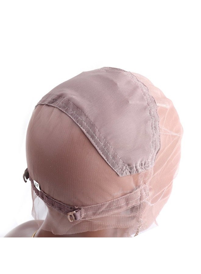 Bella Hair Full Lace Wig Cap with Adjustable Straps for Making Wigs, Medium Brown Swiss Lace with Stretch Panel at Crown (Medium Size Cap) - Image 4