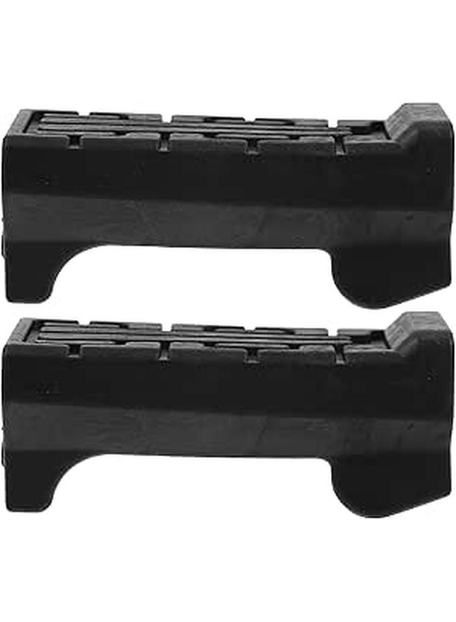 Heavy Duty Rubber Motorcycle Front Foot Pegs Pair Universal Black Footrest Pedals - Image 1