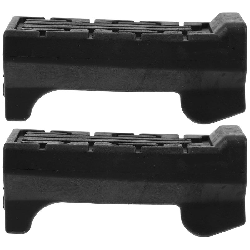 Heavy Duty Rubber Motorcycle Front Foot Pegs Pair Universal Black Footrest Pedals - Image 2