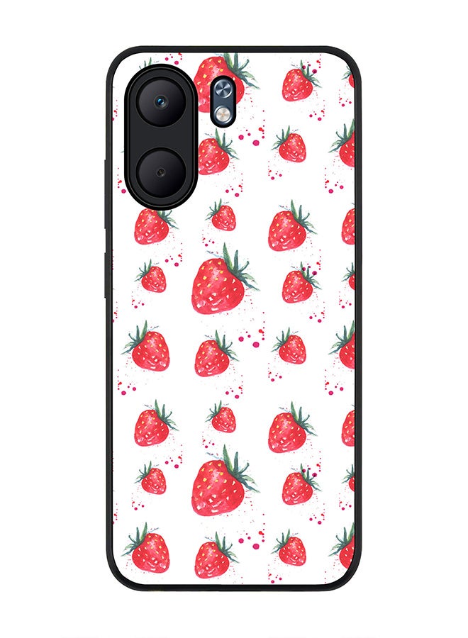 Stylizedd For Oppo A5x 5G / A5x 4G Case,Slim fit Camera Protection, Shockproof Thin Phone cover  - Dripping Strawberries