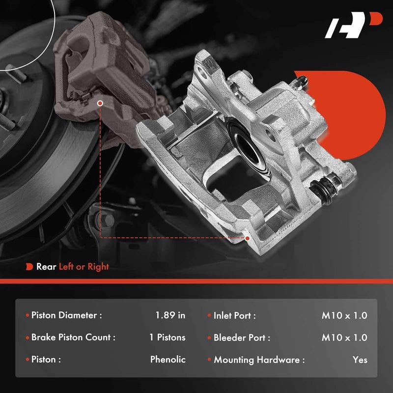 A-Premium Rear Disc Brake Caliper Assembly with Bracket for Dodge and Jeep Models - Image 2