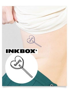 Inkbox Temporary Tattoos, Semi-Permanent Tattoo, One Premium Easy Long Lasting, Water-Resistant Temp Tattoo with For Now Ink - Lasts 1-2 Weeks, Sweet Anxiety, 3 x 3 in