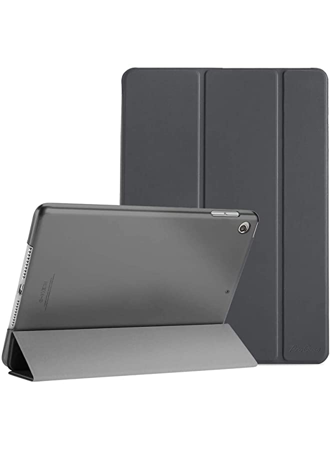 Procases ProCase iPad 10.2 Case 9th Gen 2021/ iPad 8th Gen 2020/ 7th Gen 2019, Slim Stand Hard Back Shell Protective Smart Cover Case for 10.2 Inch iPad 9/8/7 -Grey - Image 1
