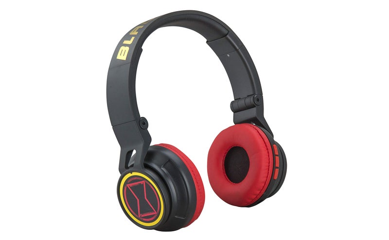eKids Black Widow Kids Bluetooth Headphones, Wireless Headphones with Microphone Includes Aux Cord, Volume Reduced Kids Foldable Headphones for School, Home, or Travel - Image 1