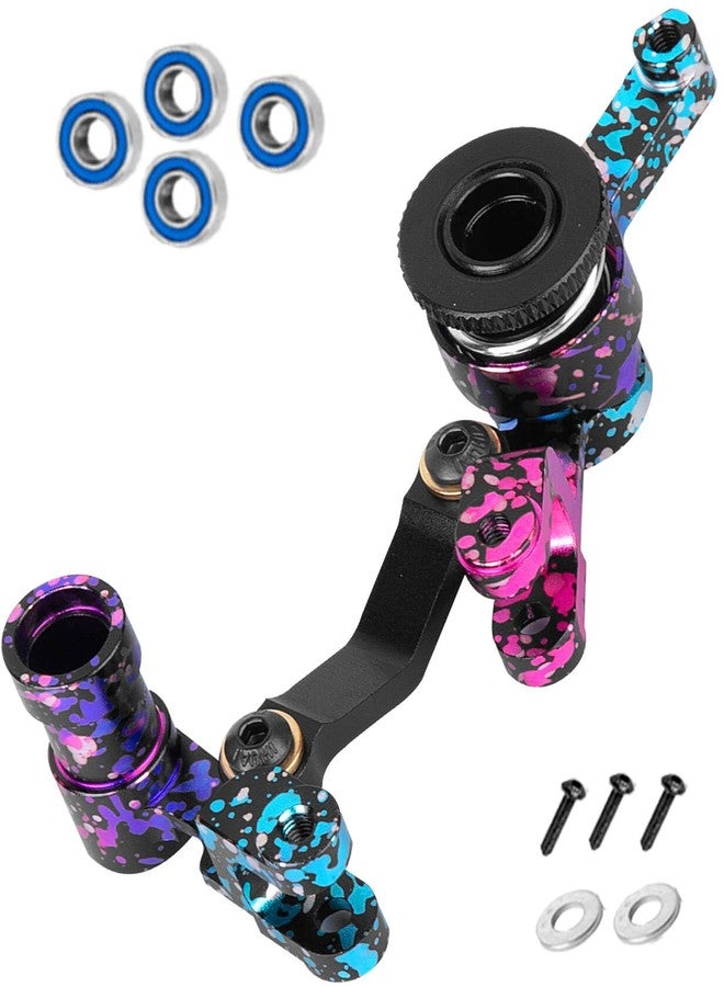 BRCatWPark Aluminium Steering Bellcrank Upgrades Part for 1/10 Slash Rustler Stampede 4X4 VXL BL-2s Hoss 4WD VXL,RC Steering Bellcrank Steering Link Hops up,w/Ball Bearings,Colour - Image 1