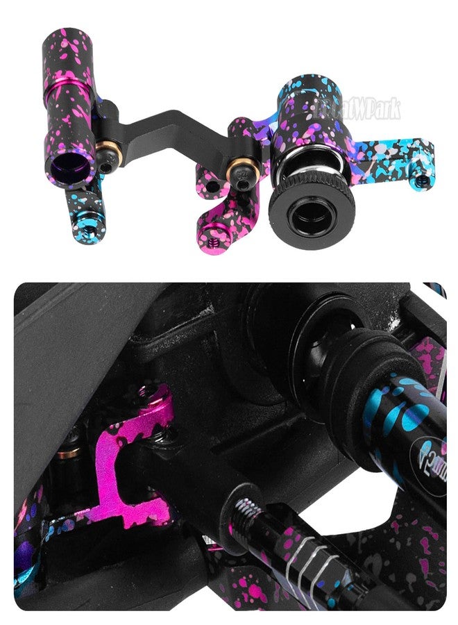 BRCatWPark Aluminium Steering Bellcrank Upgrades Part for 1/10 Slash Rustler Stampede 4X4 VXL BL-2s Hoss 4WD VXL,RC Steering Bellcrank Steering Link Hops up,w/Ball Bearings,Colour - Image 4