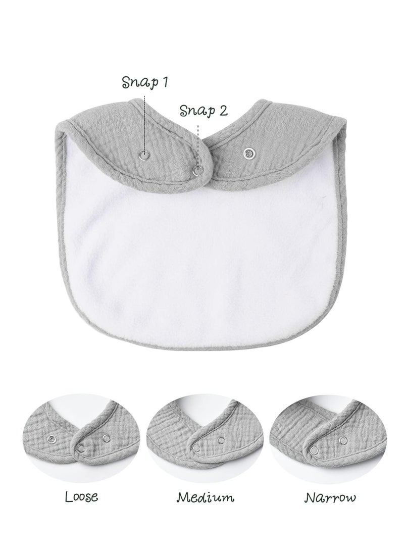 8 Pack Muslin Baby Bibs, Baby Bandana Drool Bibs Cotton for Unisex Boys Girls, 8 Solid Colors Set for Teething Drooling - Image 2