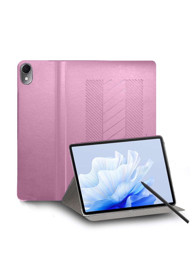 BYTER Honor Pad V9 11.5 Inch 2024 / Huawei MatePad 11.5 S 2024 / Huawei MatePad Air 11.5 Inch 2023 / Huawei MatePad 11.5 Inch 2023 - Classic PU Leather Trifold Stand Flip Case Cover (TCFPSR) - Light Pink - Image 1