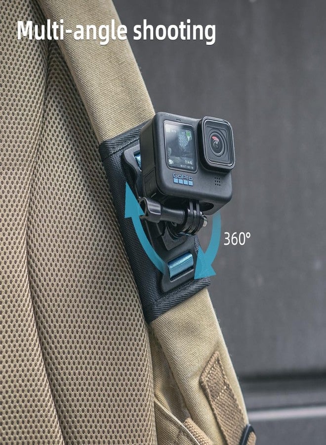 SKEZN Backpack Shoulder Strap Mount Camera with Adjustable Shoulder Pad and 360 Degree Rotating Base Compatible with GoPro Hero 9/8/7/6/5/4/3+,OSMO Action, Xiaoyi 4K and Most Action Cameras - Image 3