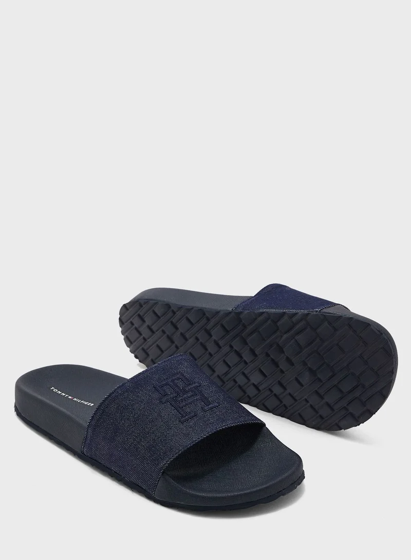 TOMMY HILFIGER Logo Print Flip Flops