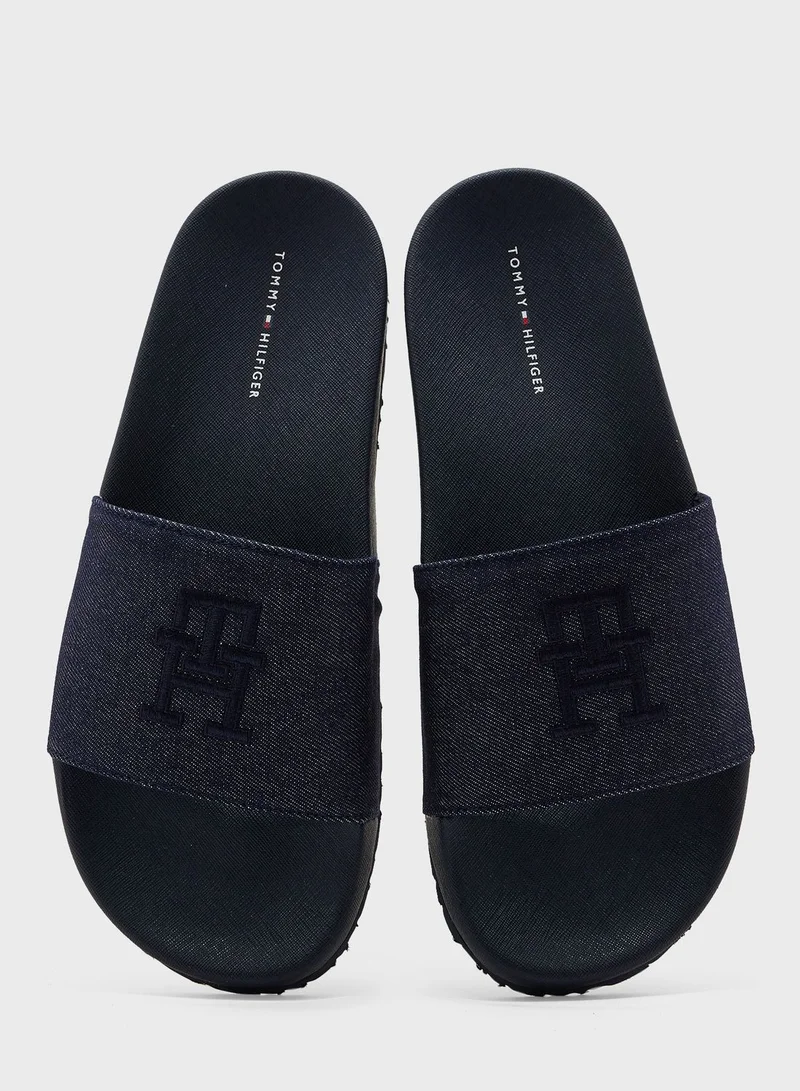 TOMMY HILFIGER Logo Print Flip Flops