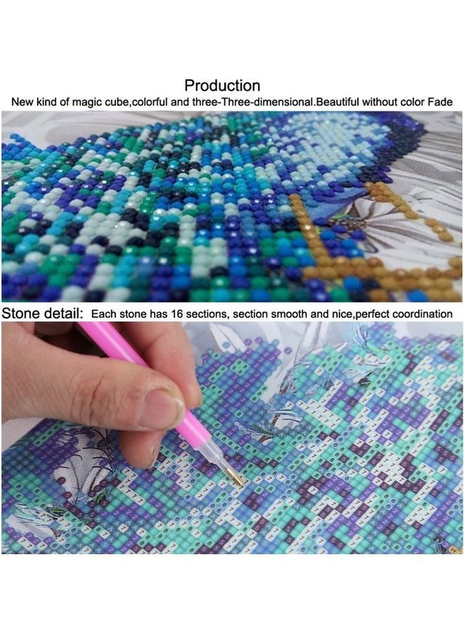 NIBEMINENT 4-Piece 5D DIY Diamond Painting Kit Multicolour - Image 3