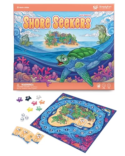 SimplyFun Shore Seekers A Fun and Interactive Math Board Game for Kids Practice Addition and Multiplication Skills Math Game for Kids 2 to 7 Players Ages 7 Up - Image 1