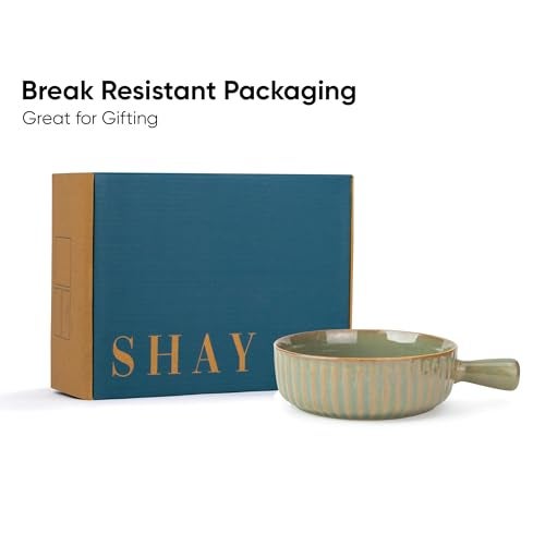 Shay Ceramic Pasta Bowl Set, 17cm, 1 Piece, Pista | Glossy Finish | Porcelain Ceramic Serving Bowl | Serving Bowl with Handle (Handle Bowl - Pista), 900 ml - Image 4