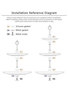 Y&D 5 Sets 3 Tier Cupcake Stand Hardware Handles, Vintage Tray Center Holder Fitting with Screws and Flat Washers for Party Wedding Display (Olive Branch Golden)  - Image 3