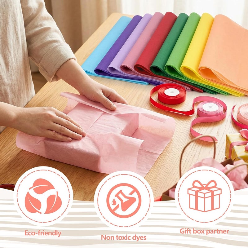 Bobobag 150 Sheets Colored Tissue Paper, 20X14 inch Gift Wrapping Paper in 25 Colors - Image 3