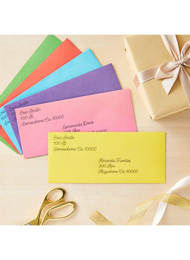 Sustainable Greetings 120Pack 10 Business Mailing Colorful Envelopes In 6 Assorted Colors Gummed Vflap Seal For Party Invitations Checks Invoices Letters Notes Photos (4.125 X 9.5 In) - Image 2