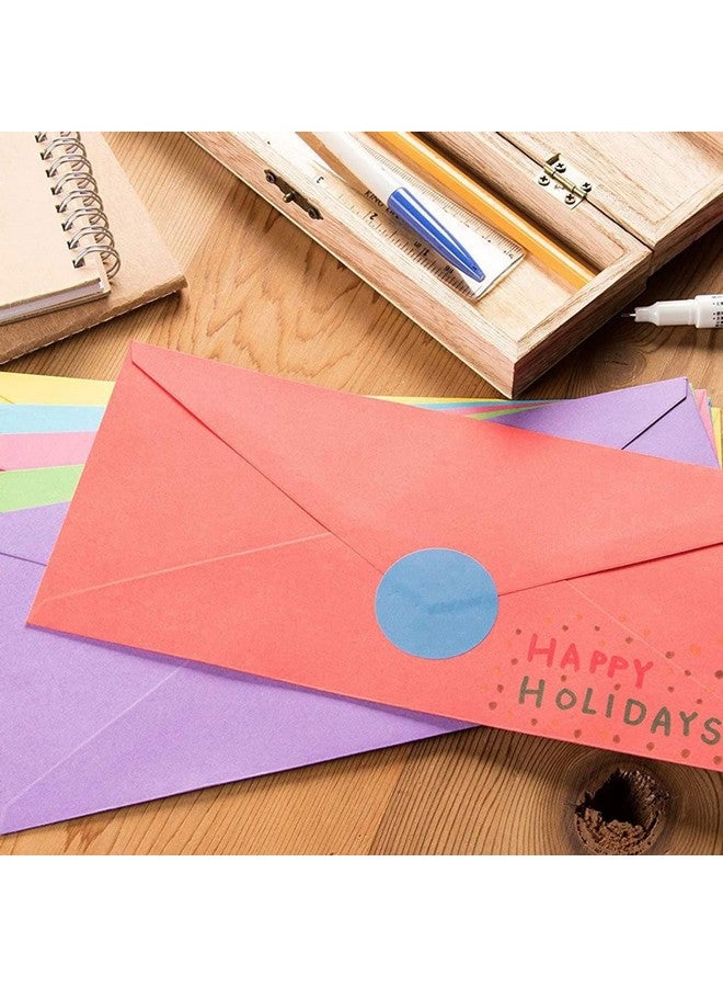 Sustainable Greetings 120Pack 10 Business Mailing Colorful Envelopes In 6 Assorted Colors Gummed Vflap Seal For Party Invitations Checks Invoices Letters Notes Photos (4.125 X 9.5 In) - Image 4