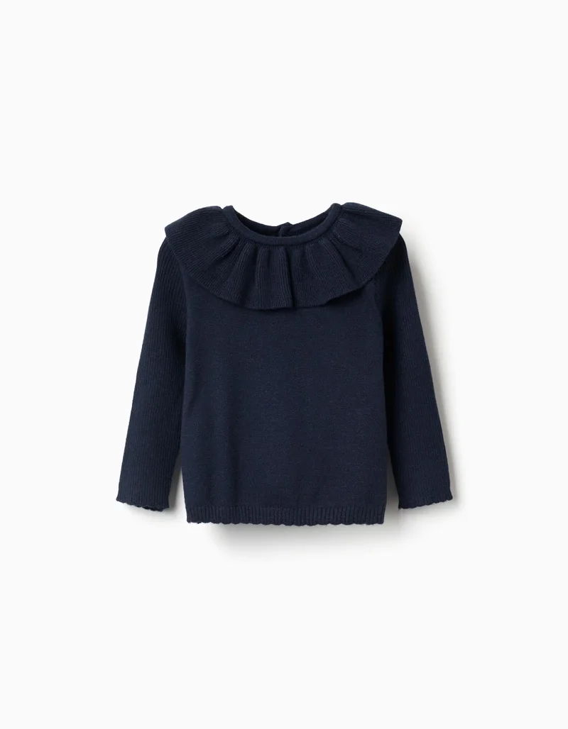 Ziddy Knit Sweater With Ruffles