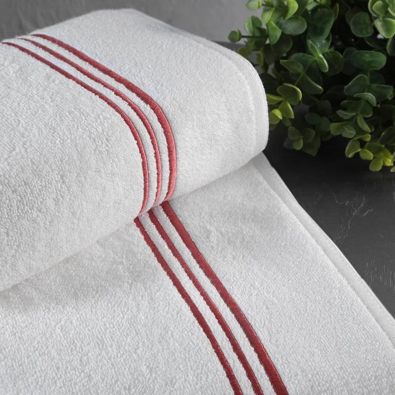Meyn Collection 50X90 Picot Embroidered Dowry Box, Gift Double Hand Towel