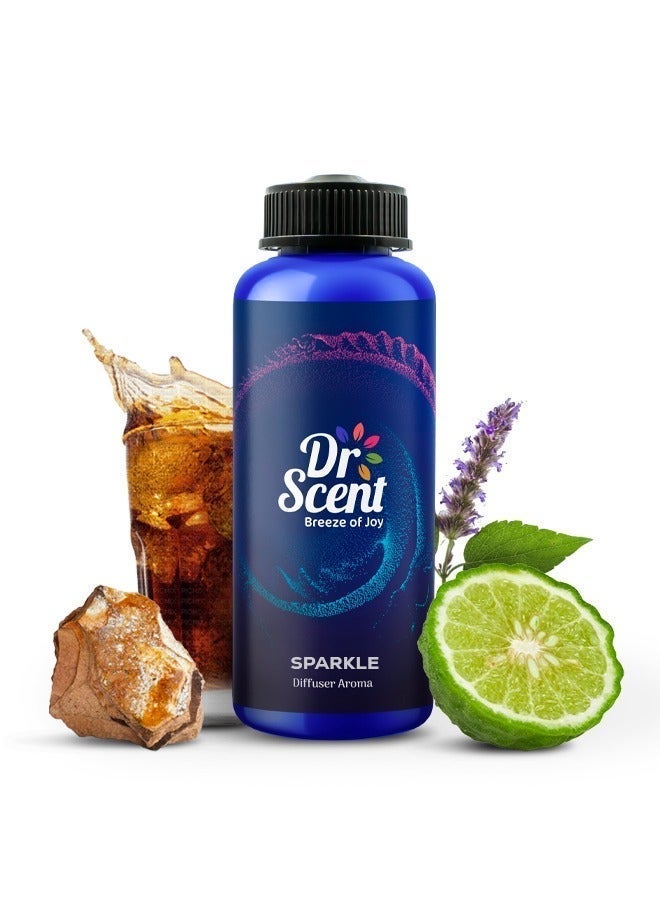Dr Scent Diffuser Aroma Sparkle, Blend with Vibrant Bergamot, Earthy Patchouli, and Refreshing Cola Notes 500ml - Image 1
