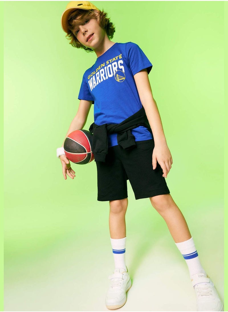 DeFacto Boy NBA Golden State Warriors Licenced Crew Neck Knitted Short Sleeve T-Shirt  - Image 3