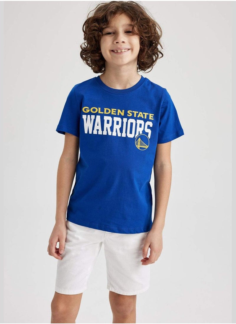 DeFacto Boy NBA Golden State Warriors Licenced Crew Neck Knitted Short Sleeve T-Shirt  - Image 4