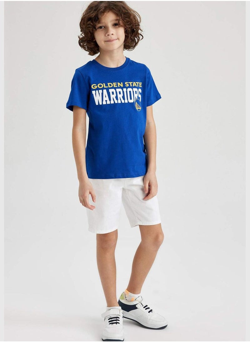 DeFacto Boy NBA Golden State Warriors Licenced Crew Neck Knitted Short Sleeve T-Shirt  - Image 5
