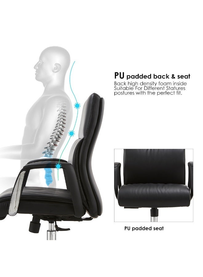 Multiwood Superior Comfort Office Seating with Deep Padding, Posture Support and Relaxed Tilt Function – Grey - Image 5