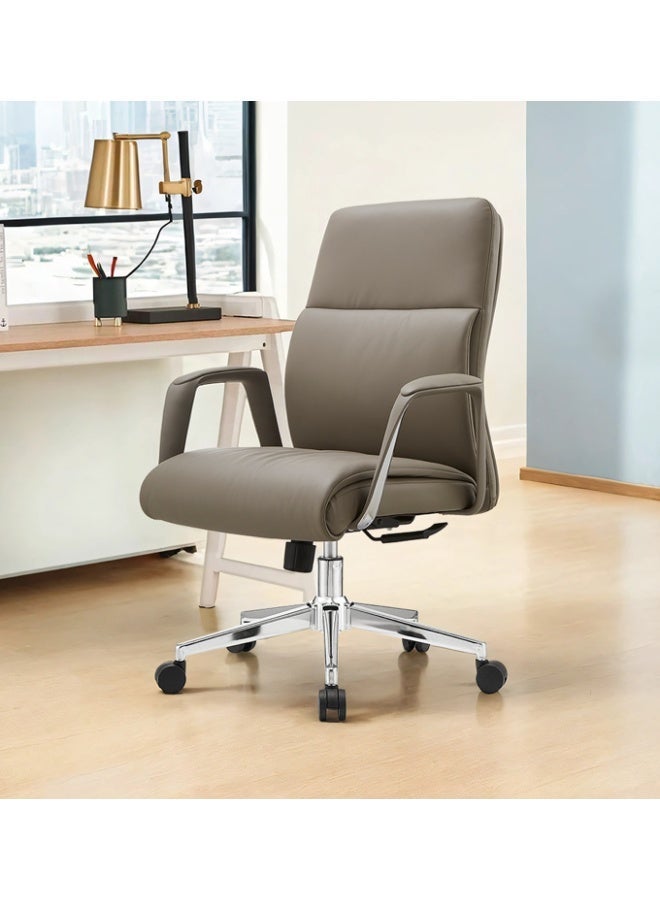 Multiwood Superior Comfort Office Seating with Deep Padding, Posture Support and Relaxed Tilt Function – Grey - Image 1