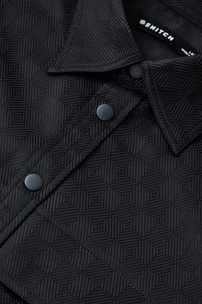 SNITCH جاكيت شيرت بجيبين بأزرار كبس مقاس كبير