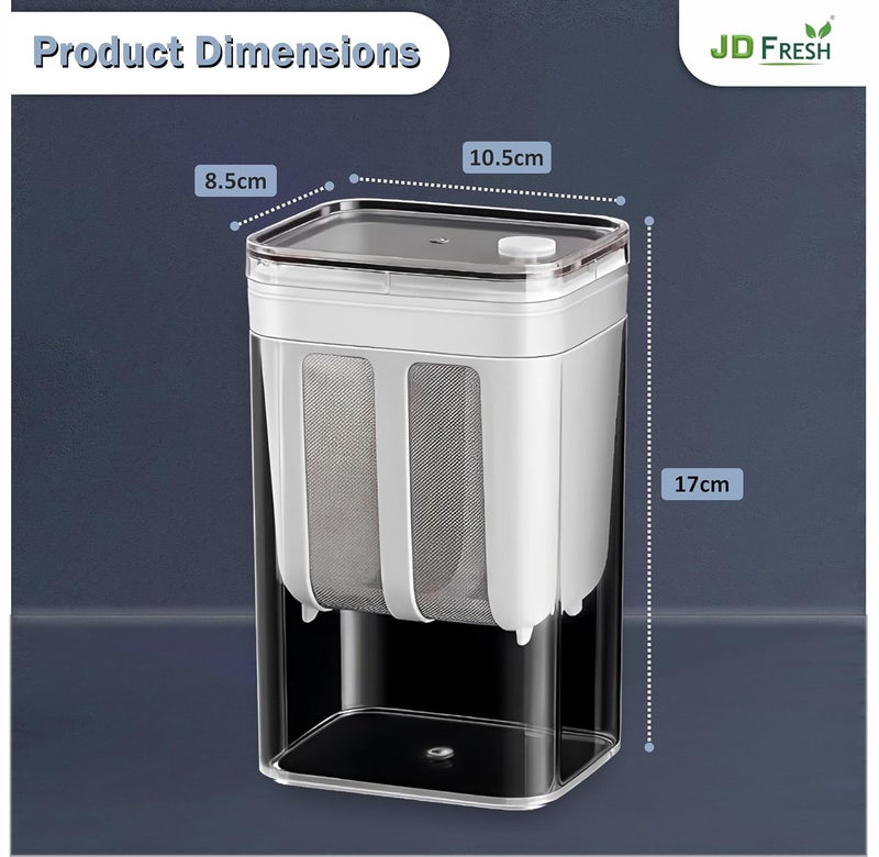 JD FRESH JD FRESH Greek Yogurt Curd MakerFine Mesh Strainer with LidHung Curd Strainer BoxHome EssentialsHung CurdPerfect for Homemade YogurtCurdCheese More 1100ml  - Image 3