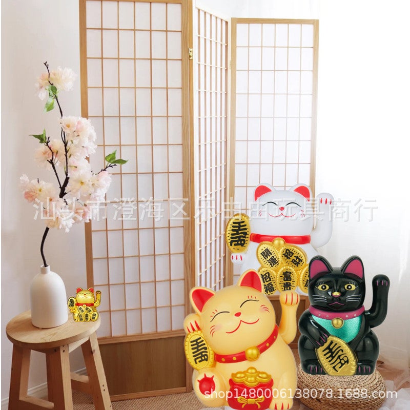 2 Inch Mini Solar Energy Automatic Waving Lucky Cat Car Cash Register Bonsai Home Ornaments Gift Giving - Image 3