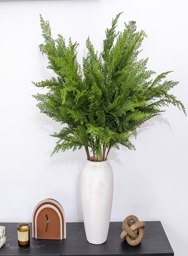 Green Moon 6PCS Real Touch Cedar Stems, 39” Extra Full Cedar Branches Christmas Pine Stems for DIY Wreath Garland Holiday Indoor Outdoor Christmas Xmas Decorations - Image 1