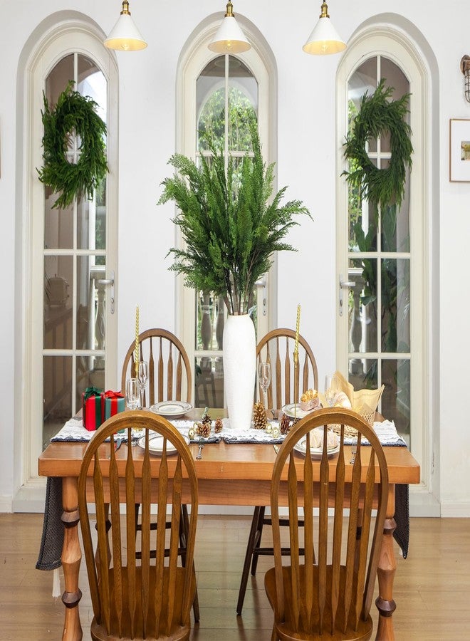 Green Moon 6PCS Real Touch Cedar Stems, 39” Extra Full Cedar Branches Christmas Pine Stems for DIY Wreath Garland Holiday Indoor Outdoor Christmas Xmas Decorations - Image 5
