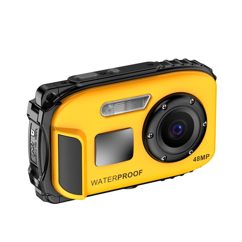 1080P Waterproof Digital Camera 48MP Digital Video Camera 2.4 Inch IPS Screen IP68 5M Body Waterproof Depth Auto Focus 4X Digital Zoom Built-in Battery Birthday Festival Gift for Kids Boys Girls Students Teens - Image 2