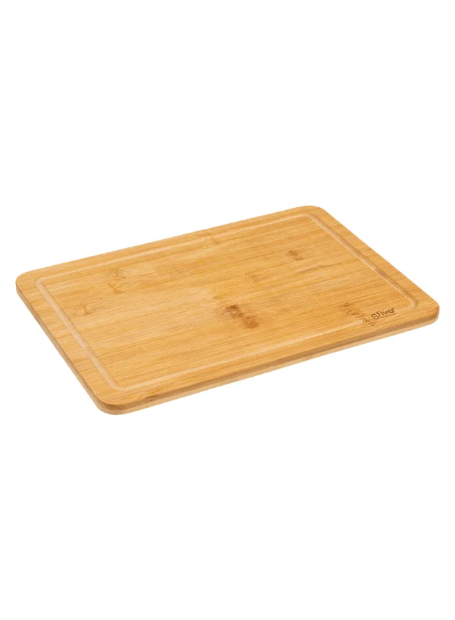 Five Simply Smart Cutting Board with Knives Set Brown and Silver 1.5 x 25 x 35 cm 151484