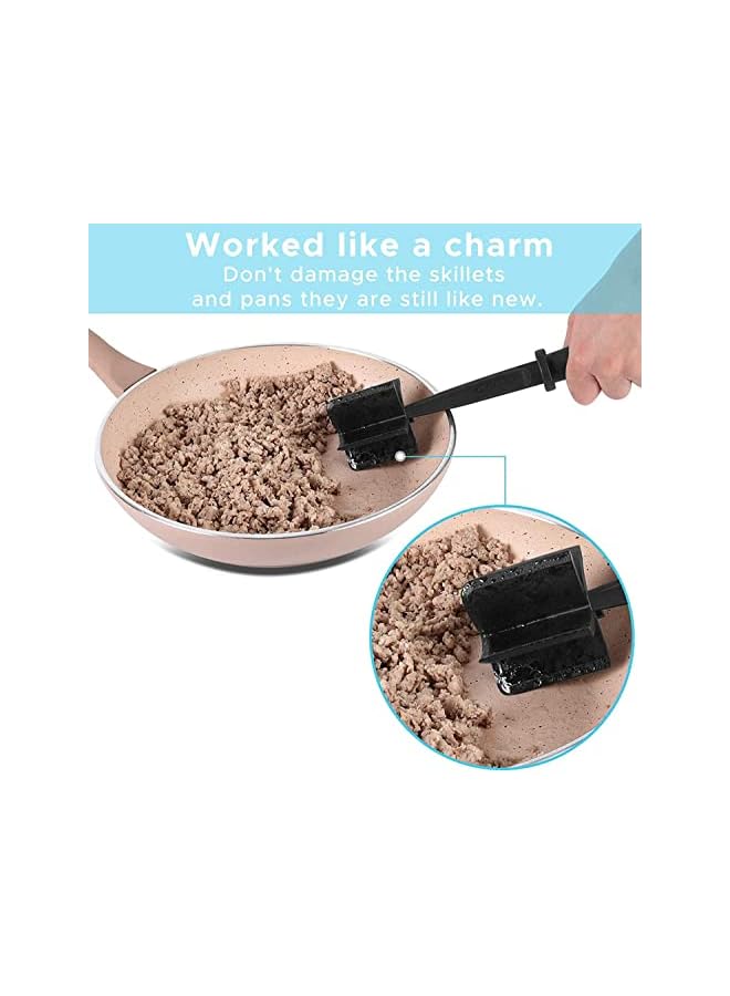 Sunscreen Chopper, Multifunctional Heat Resistant Meat Chopper Tool, Stick Blends and Mashes Nylon Ground Meat Chopper Utensil, BPA Free, for Hamburger Chopper and Ground Beef Chopper - Image 4