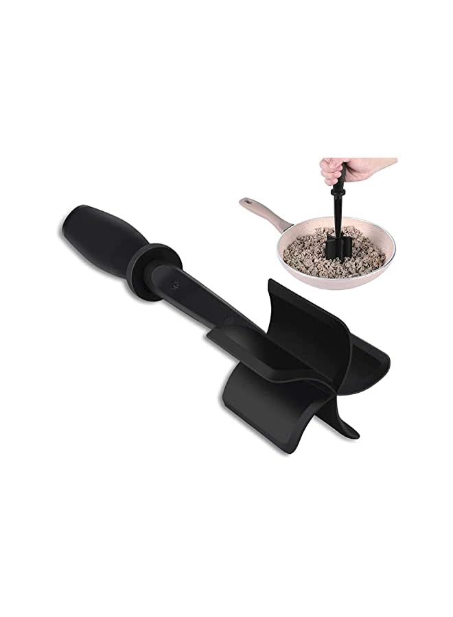 Sunscreen Chopper, Multifunctional Heat Resistant Meat Chopper Tool, Stick Blends and Mashes Nylon Ground Meat Chopper Utensil, BPA Free, for Hamburger Chopper and Ground Beef Chopper - Image 2